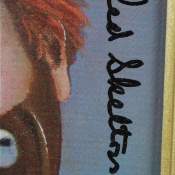 Set of 3 Red Skelton print on canvas with frame-signed  with frames - Picture 6 of 16